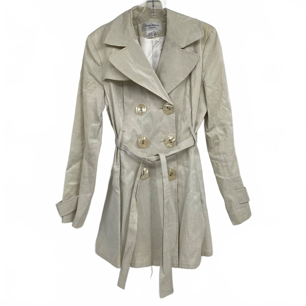 Helene Berman London Cream Trench Coat Belted | Womens L